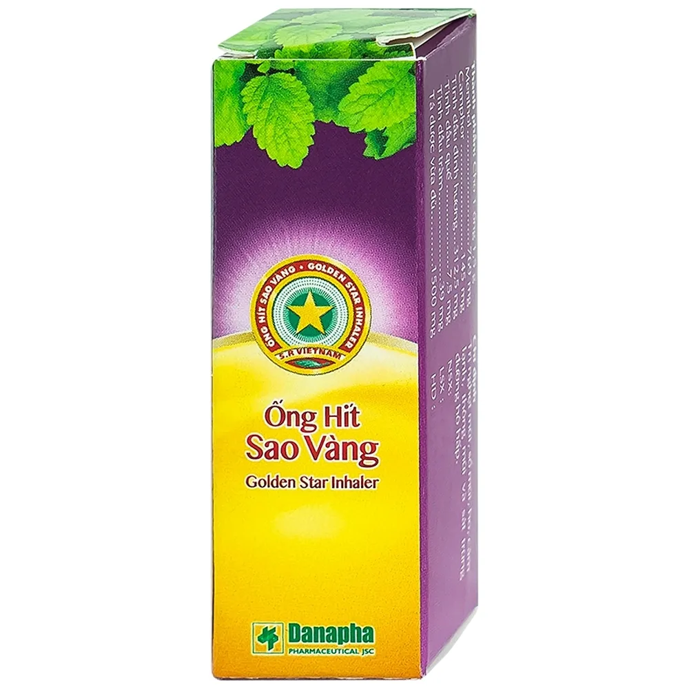 Hình ảnh Ống hít Sao Vàng Danapha điều trị nghẹt mũi, sổ mũi, ho (1.5g)