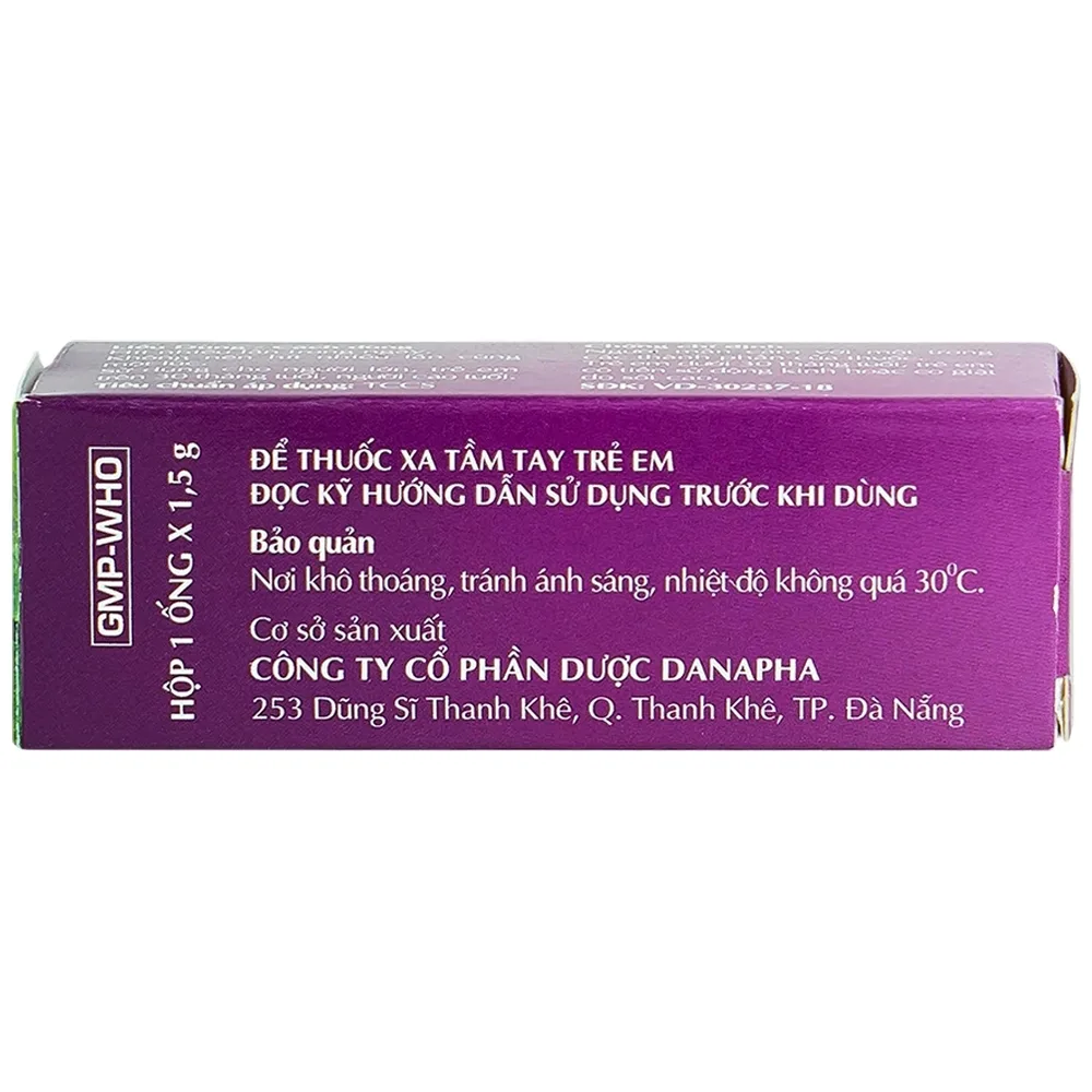 Hình ảnh Ống hít Sao Vàng Danapha điều trị nghẹt mũi, sổ mũi, ho (1.5g)