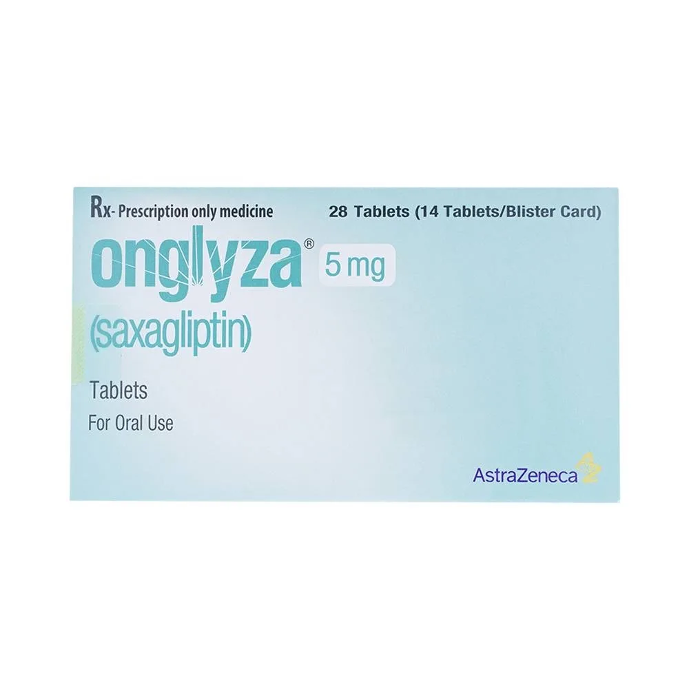 Hình ảnh Viên nén Onglyza 5mg AstraZeneca hỗ trợ ăn kiêng, kiểm soát đường huyết (2 vỉ x 14 viên)