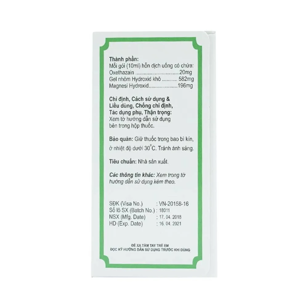 Hình ảnh Hỗn dịch uống Onsmix Suspension Huons giảm acid dạ dày, chứng ợ nóng (20 gói x 10ml)