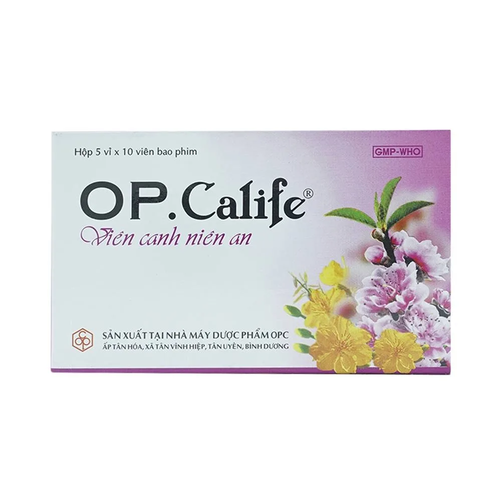 Hình ảnh Viên Canh Niên An Op.Calife OPC giảm các triệu chứng tiền mãn kinh ở phụ nữ (5 vỉ x 10 viên)