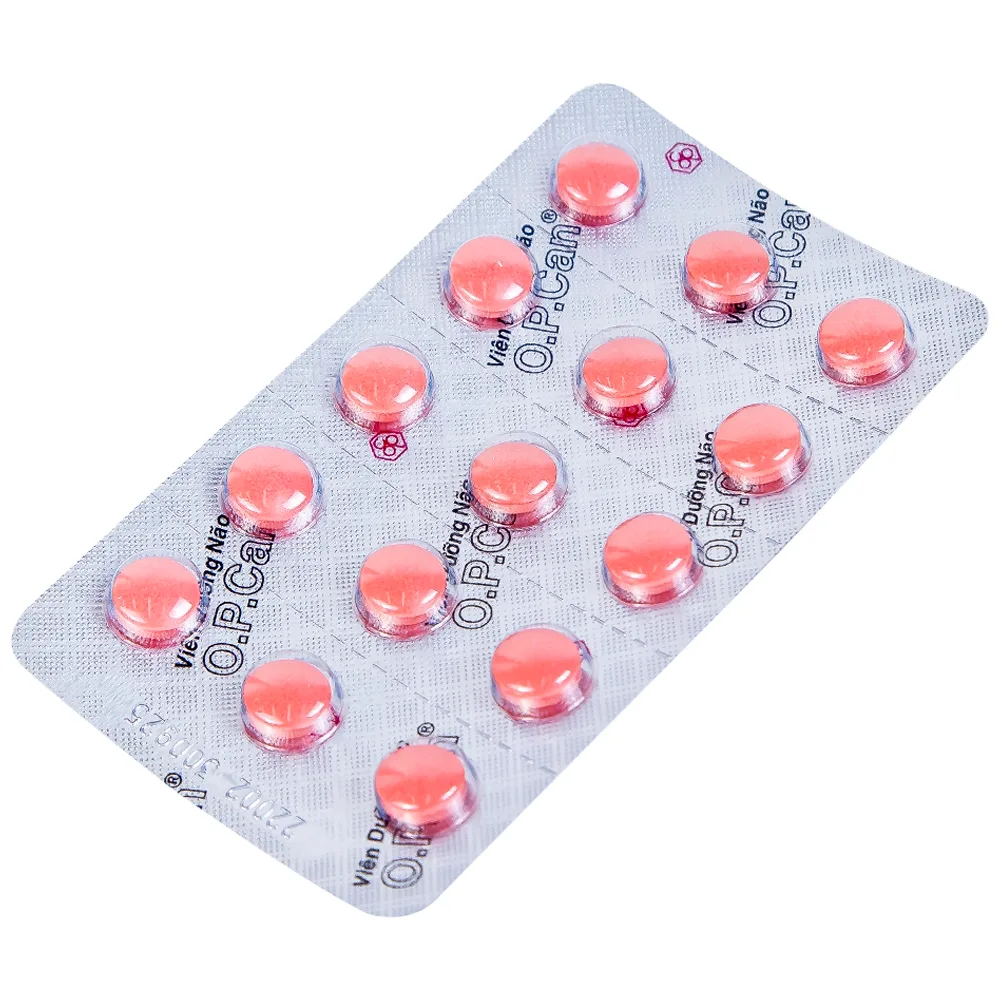 Hình ảnh Viên dưỡng não O.P.CAN OPC điều trị giảm trí nhớ, kém tập trung, thiểu năng tuần hoàn não (2 vỉ x 15 viên) 