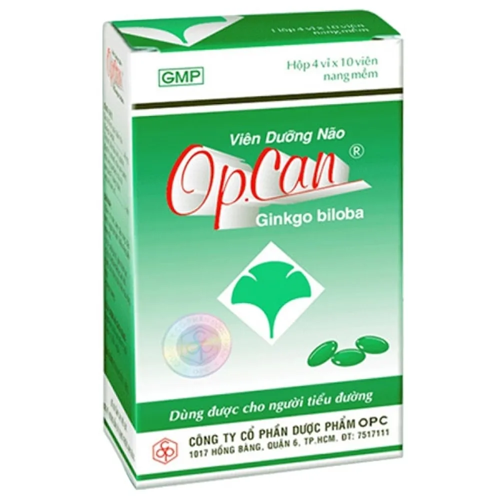 Hình ảnh Viên dưỡng não OP.Can OPC điều trị giảm trí nhớ, kém tập trung (4 vỉ x 10 viên)