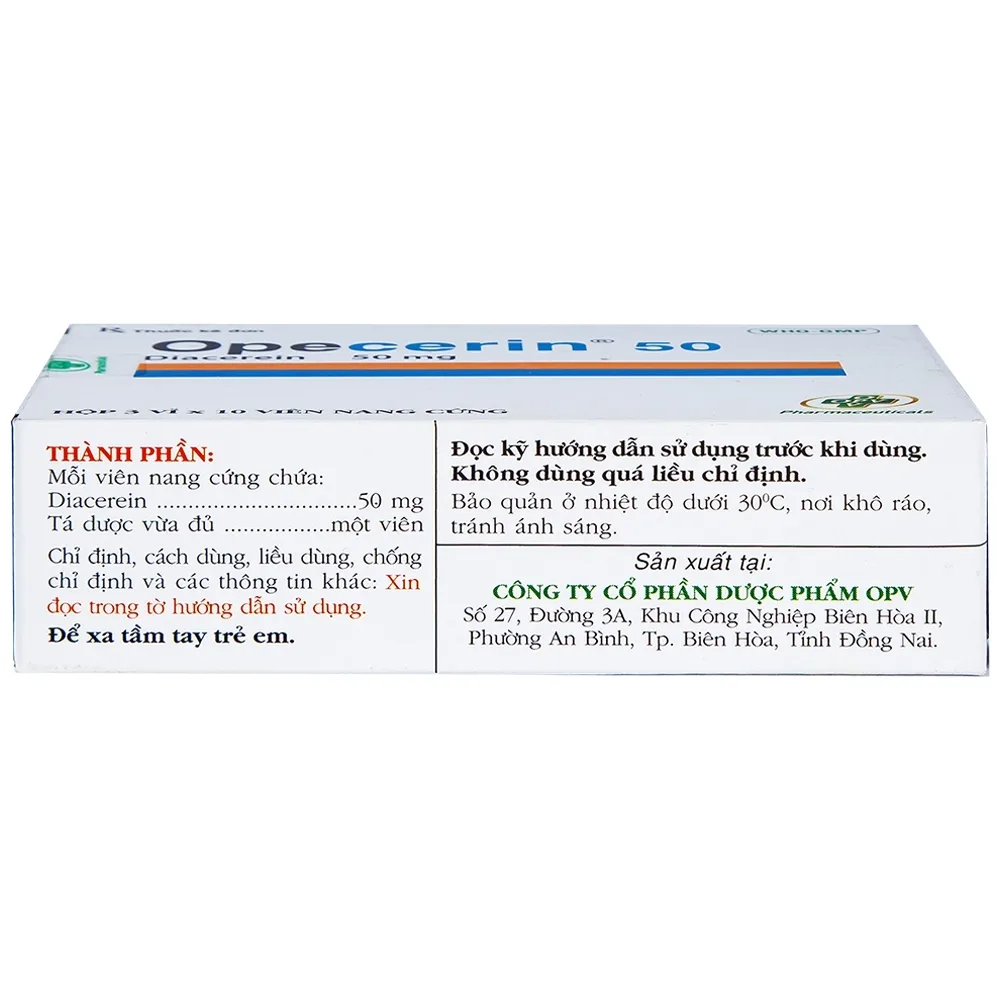 Hình ảnh Thuốc Opecerin 50mg OPV điều trị thoái hóa khớp hông, gối (3 vỉ x 10 viên)