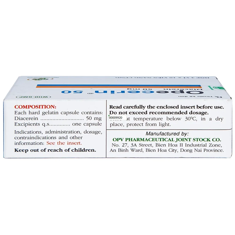 Hình ảnh Thuốc Opecerin 50mg OPV điều trị thoái hóa khớp hông, gối (3 vỉ x 10 viên)