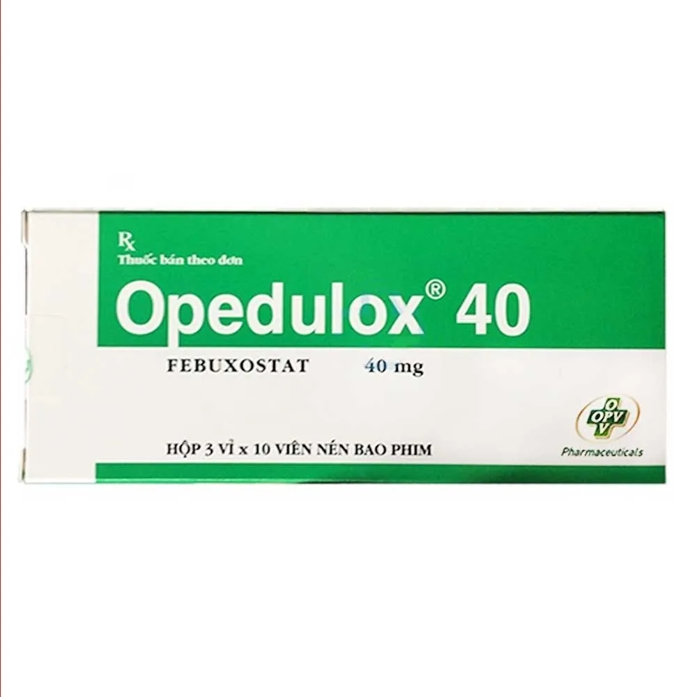 Hình ảnh Thuốc Opedulox 40 OPV điều trị tăng acid uric mạn tính (3 vỉ x 10 viên)