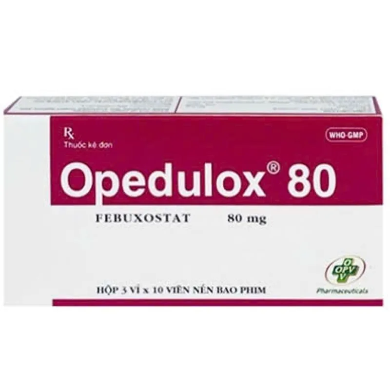 Hình ảnh Thuốc Opedulox 80 OPV điều trị tăng acid uric mạn tính (3 vỉ x 10 viên)