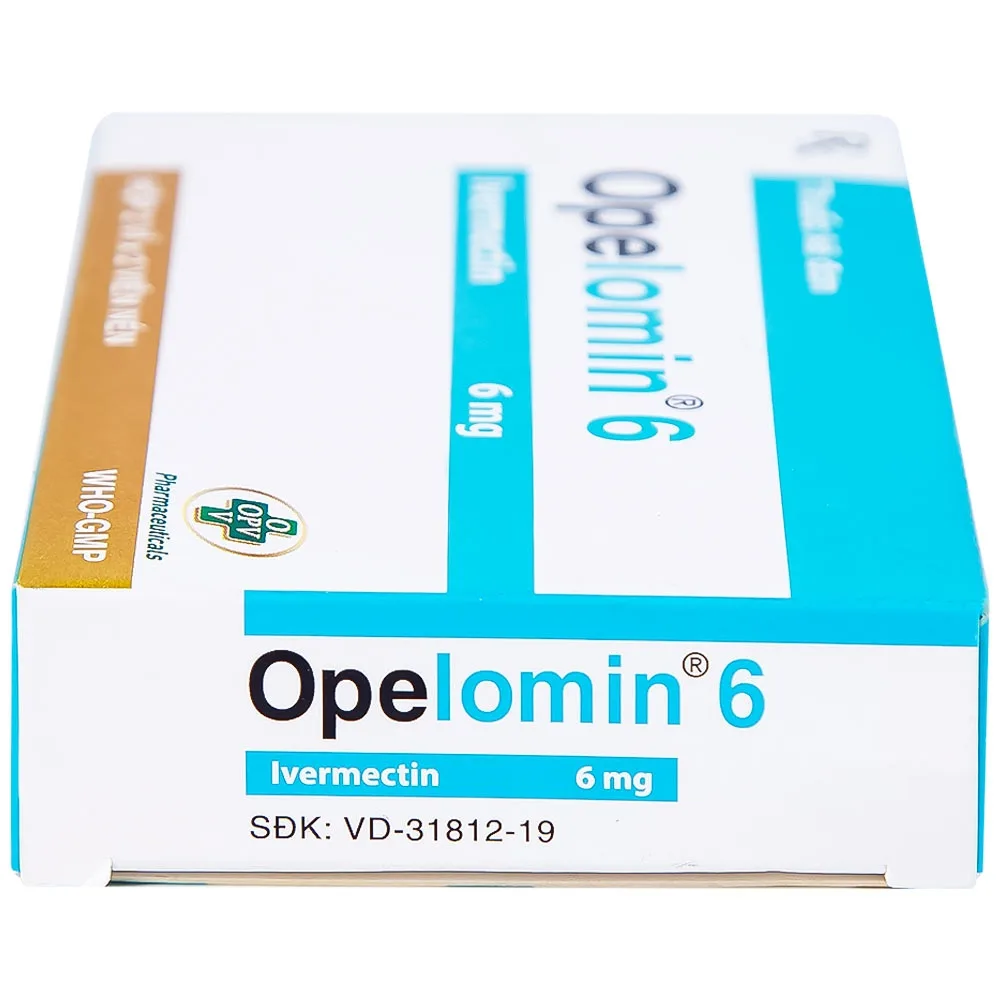 Hình ảnh Viên nén Opelomin 6 OPV điều trị giun chỉ, giun lươn (2 vỉ x 2 viên)
