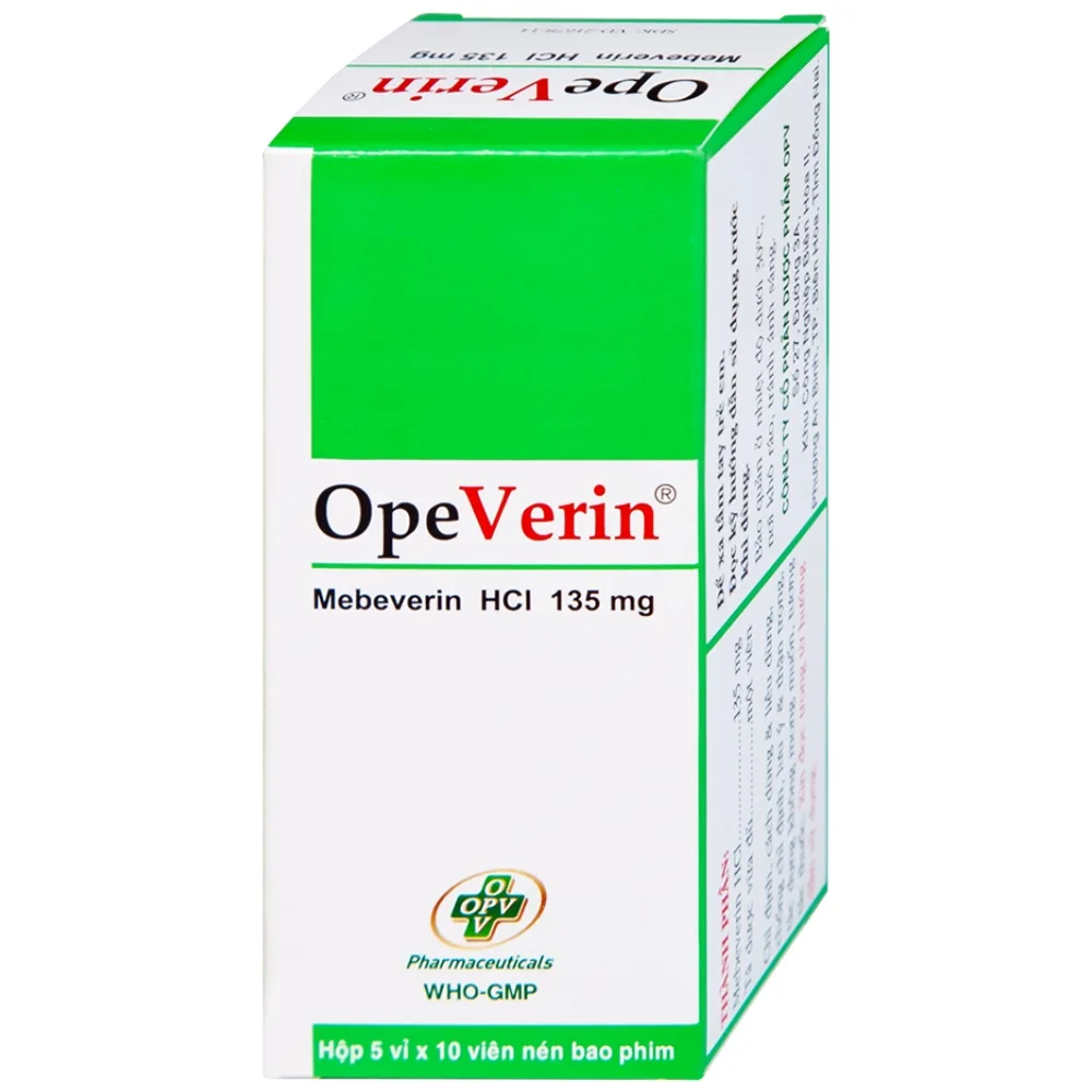 Hình ảnh Thuốc OpeVerin 135mg OPV điều trị hội chứng ruột kích thích (5 vỉ x 10 viên)