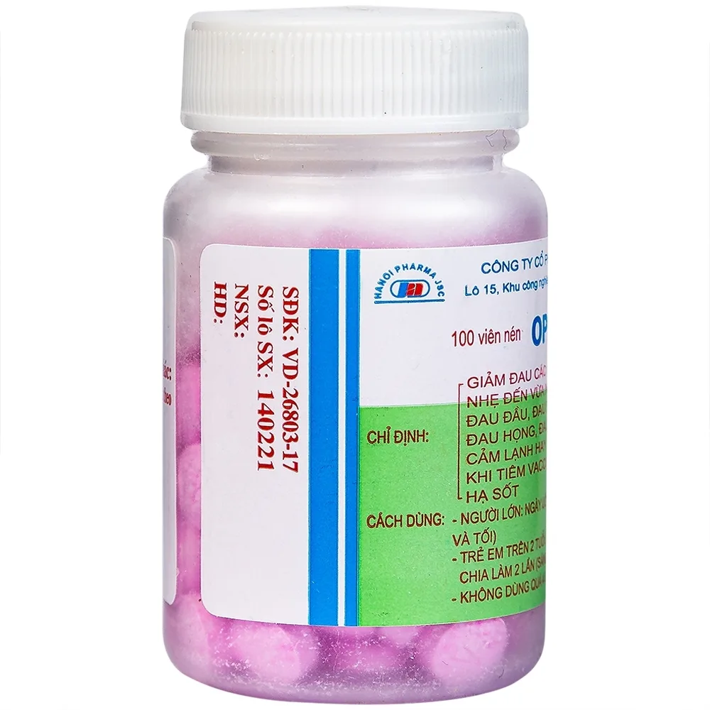 Hình ảnh Viên nén Ophazidon Hanoi Pharma giảm đau đầu, đau bụng kinh, đau cơ bắp (100 viên)