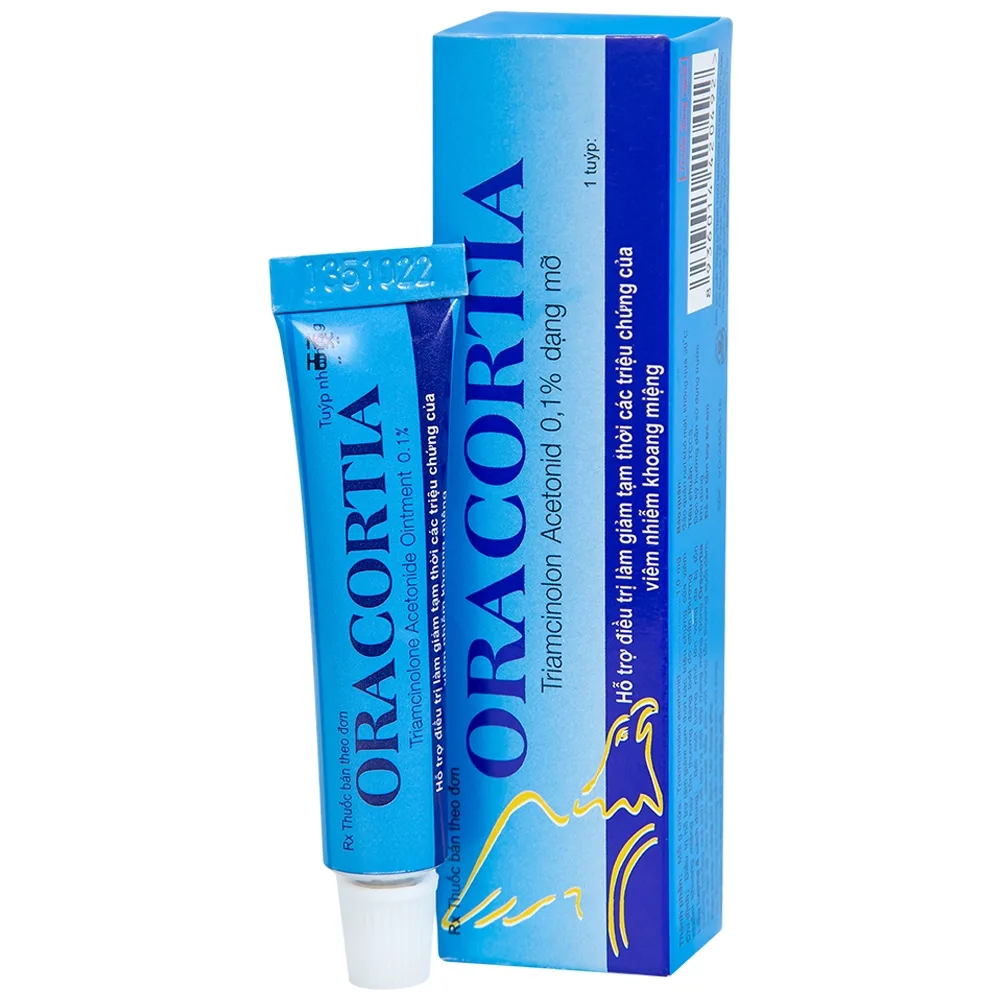Hình ảnh Thuốc mỡ Oracortia 0,1% Thai Nakorn Patana giảm triệu chứng viêm nhiễm khoang miệng, loét do chấn thương (5g) 