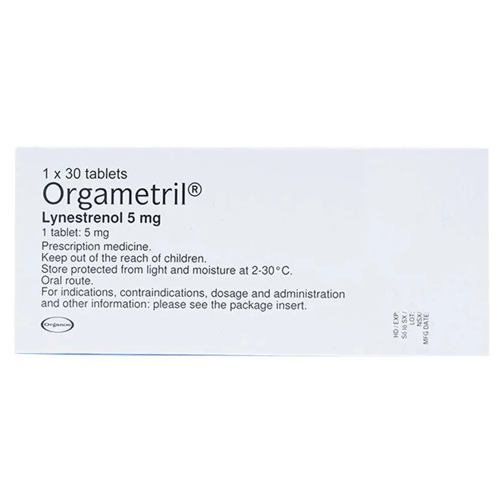 Hình ảnh Viên nén Orgametril 5mg MSD điều trị đa kinh, rong kinh, rong huyết (1 vỉ x 30 viên)