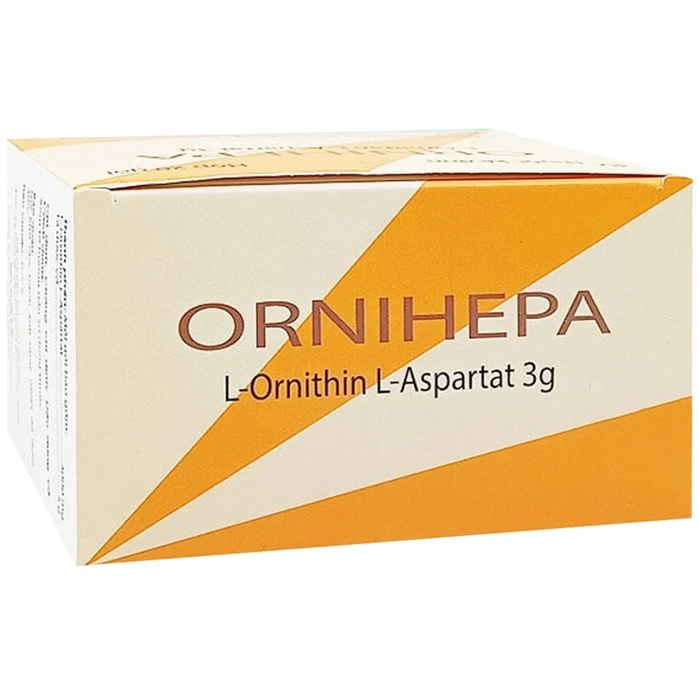Hình ảnh Thuốc Ornihepa L-Ornithin L-Aspartat Hà Nam điều trị tình trạng tăng ammoniac do các bệnh lý về gan (20 gói)