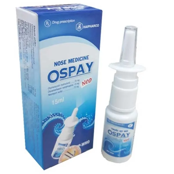 Hình ảnh Thuốc xịt mũi Ospay Haipharco giảm tạm thời sung huyết mũi do cảm lạnh (15ml)