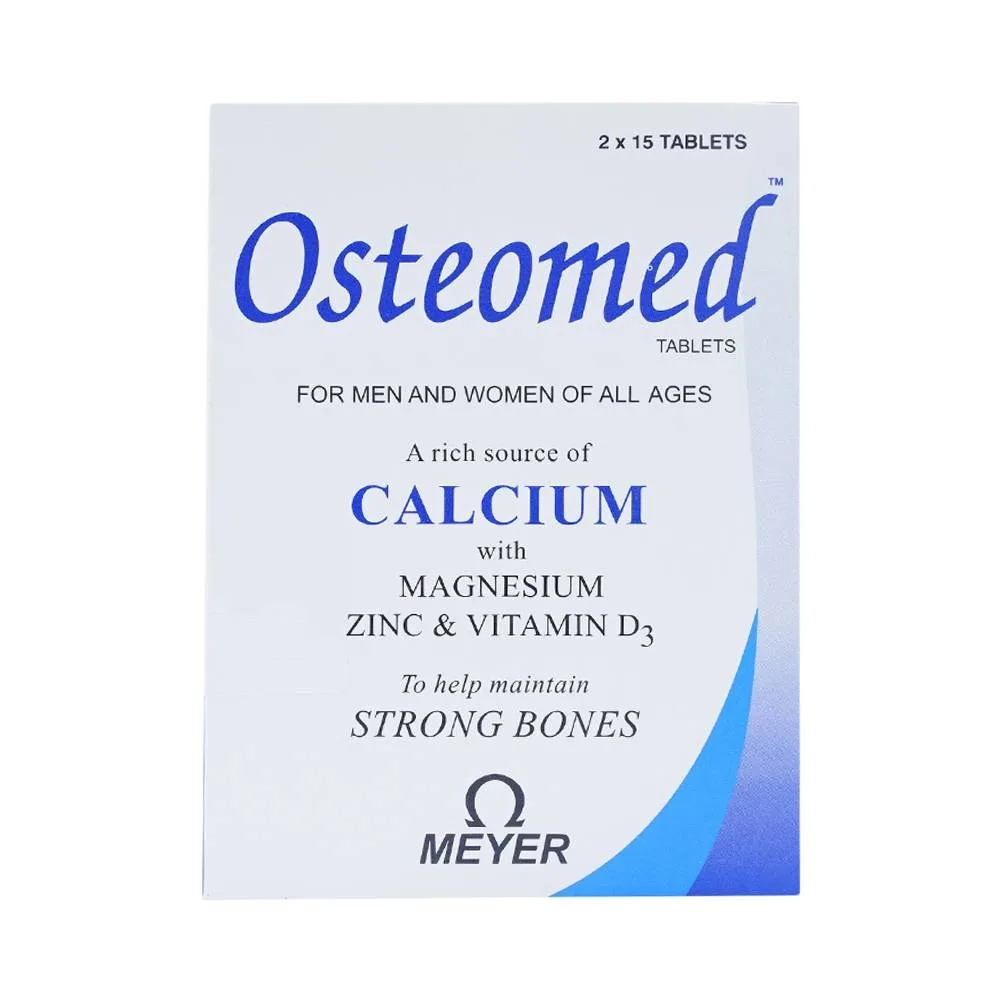 Hình ảnh Viên nén Osteomed Meyer bổ sung canxi, Magne, kẽm, vitamin D3 và khoáng chất (2 vỉ x 15 viên)