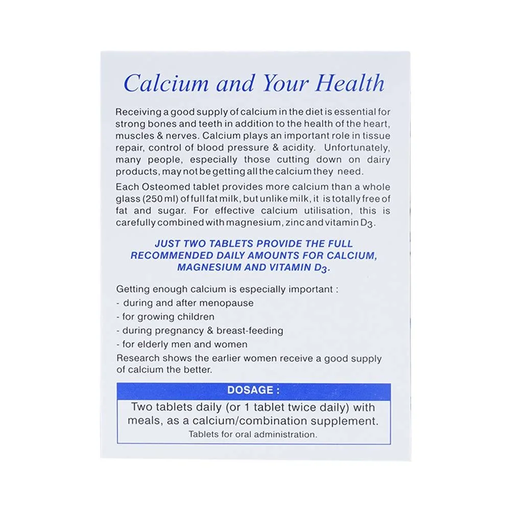 Hình ảnh Viên nén Osteomed Meyer bổ sung canxi, Magne, kẽm, vitamin D3 và khoáng chất (2 vỉ x 15 viên)