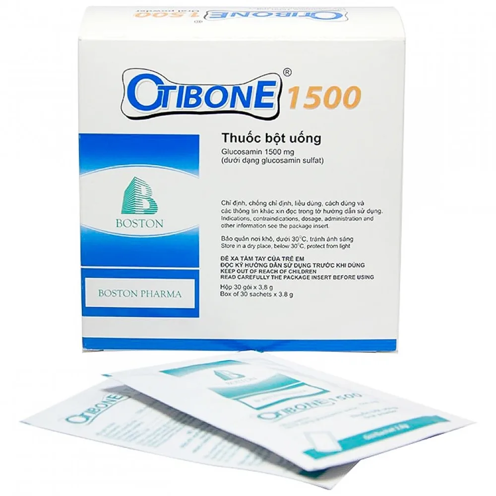 Hình ảnh Bột pha uống Otibone 1500 Boston giảm triệu chứng thoái hóa khớp gối (30 gói x 3.8g)