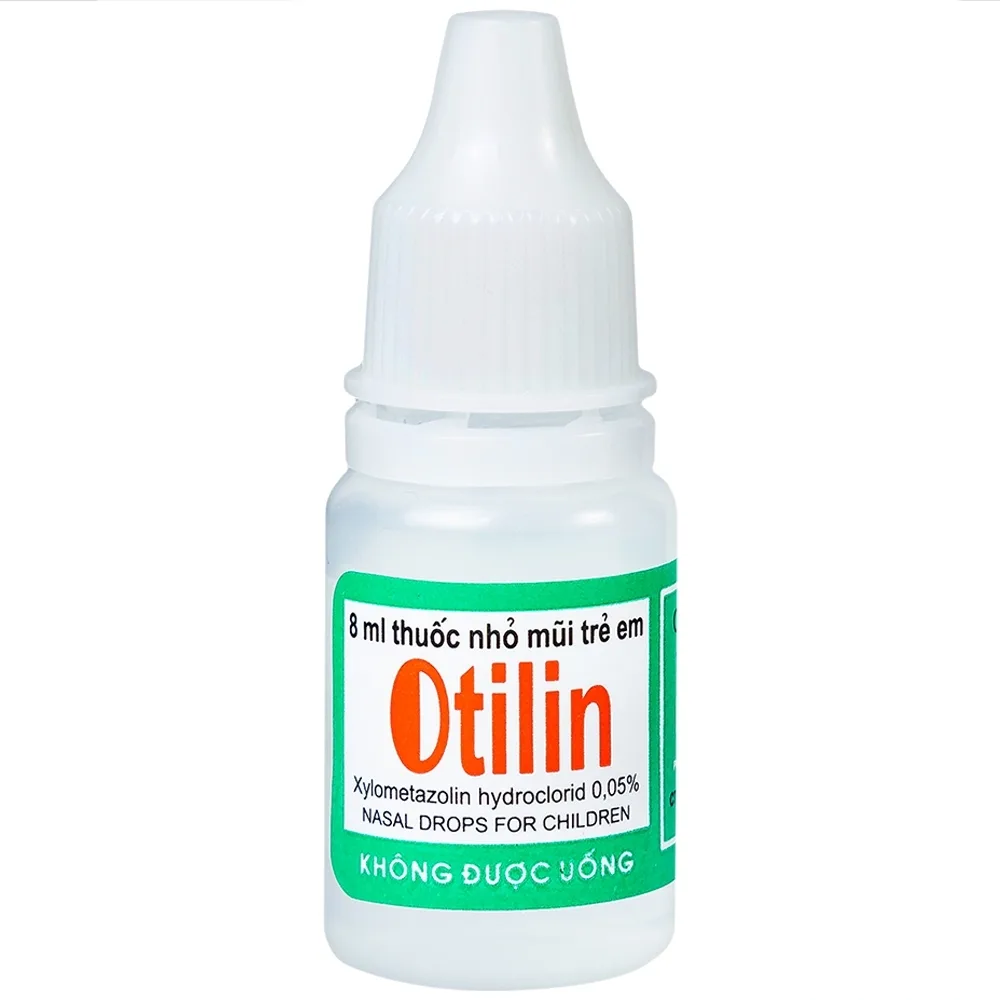 Hình ảnh Thuốc nhỏ mũi trẻ em Otilin 0.05% Pharbaco giảm ngạt mũi, sung huyết trong viêm mũi cấp (8ml)
