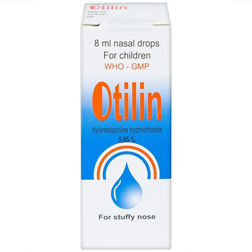Hình ảnh Thuốc nhỏ mũi trẻ em Otilin 0.05% Pharbaco giảm ngạt mũi, sung huyết trong viêm mũi cấp (8ml)