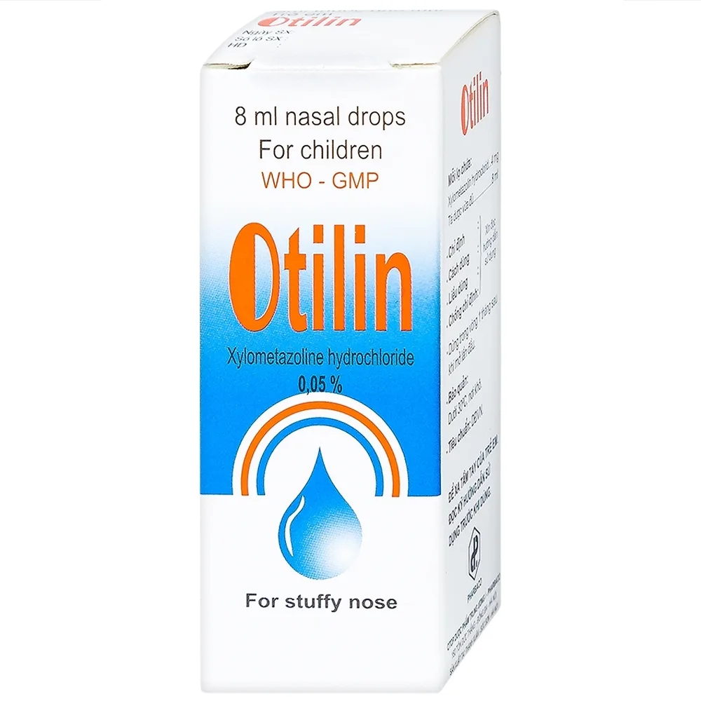 Hình ảnh Thuốc nhỏ mũi trẻ em Otilin 0.05% Pharbaco giảm ngạt mũi, sung huyết trong viêm mũi cấp (8ml)