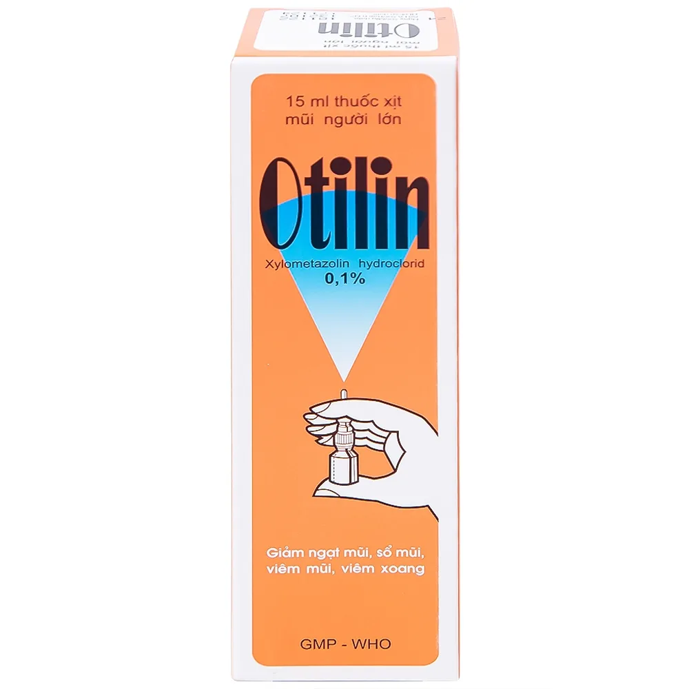 Hình ảnh Thuốc xịt mũi Otilin 0.1% Pharbaco giảm ngạt mũi, sung huyết trong viêm mũi (15ml)