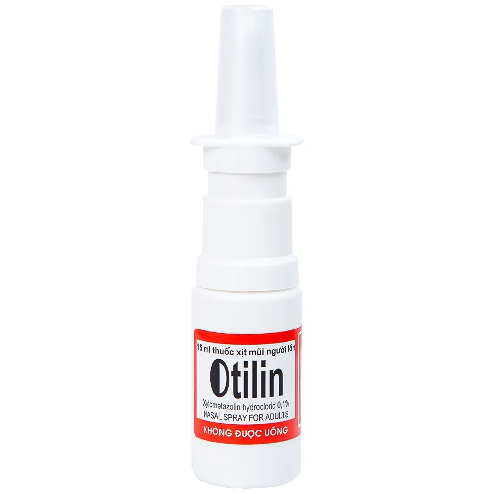 Hình ảnh Thuốc xịt mũi Otilin 0.1% Pharbaco giảm ngạt mũi, sung huyết trong viêm mũi (15ml)