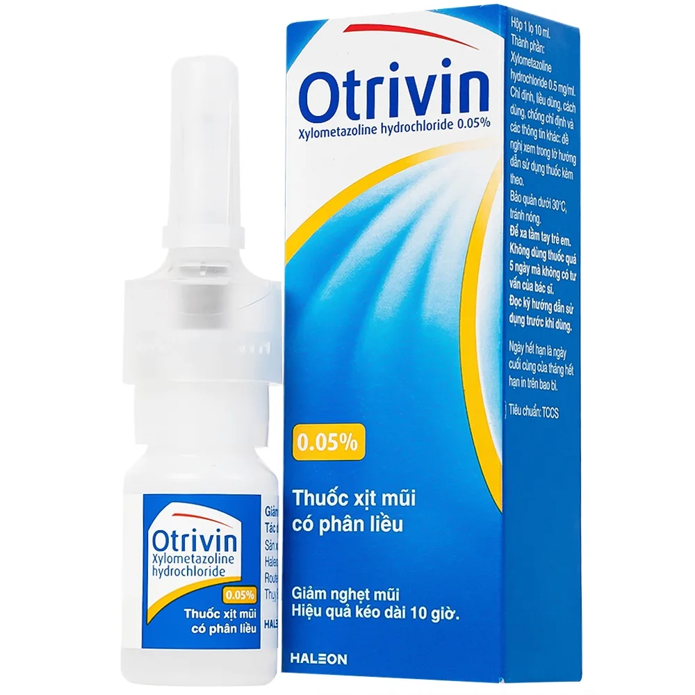 Hình ảnh Thuốc xịt mũi Otrivin 0.05% GSK giảm triệu chứng nghẹt mũi, viêm mũi dị ứng (10ml)