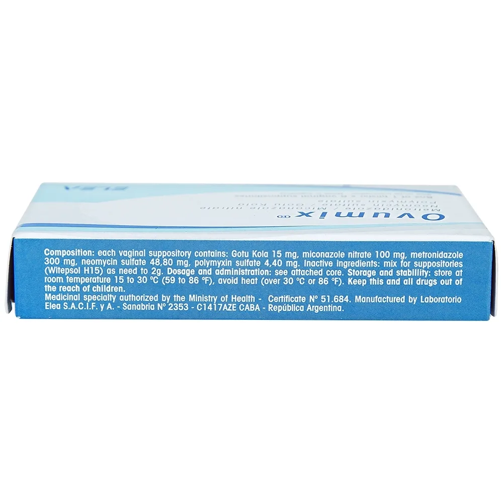 Hình ảnh Viên đặt âm đạo Ovumix Elea điều trị viêm âm đạo, viêm rát âm đạo cổ tử cung (1 vỉ x 6 viên)