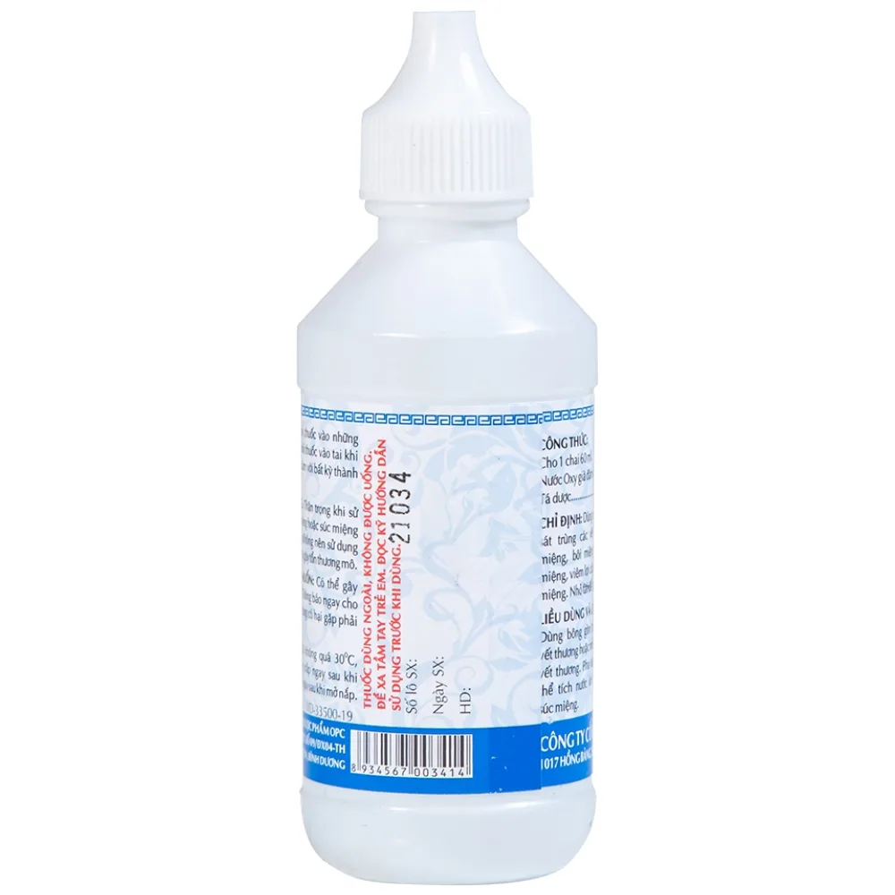 Hình ảnh Nước Oxy Già 3% OPC làm sạch, sát trùng vết thương nhỏ (60ml) 