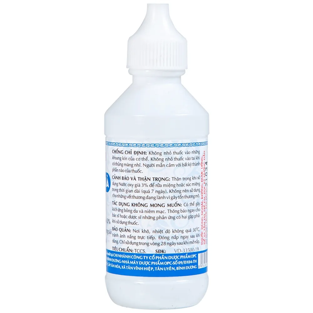Hình ảnh Nước Oxy Già 3% OPC làm sạch, sát trùng vết thương nhỏ (60ml) 