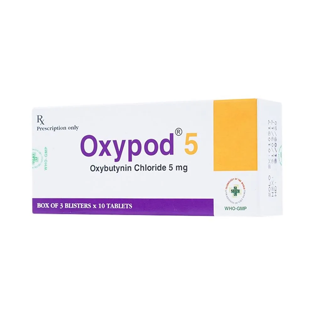 Hình ảnh Viên nén Oxypod 5 OPV điều trị tiểu nhiều, tiểu đêm, tiểu không tự chủ (3 vỉ x 10 viên)