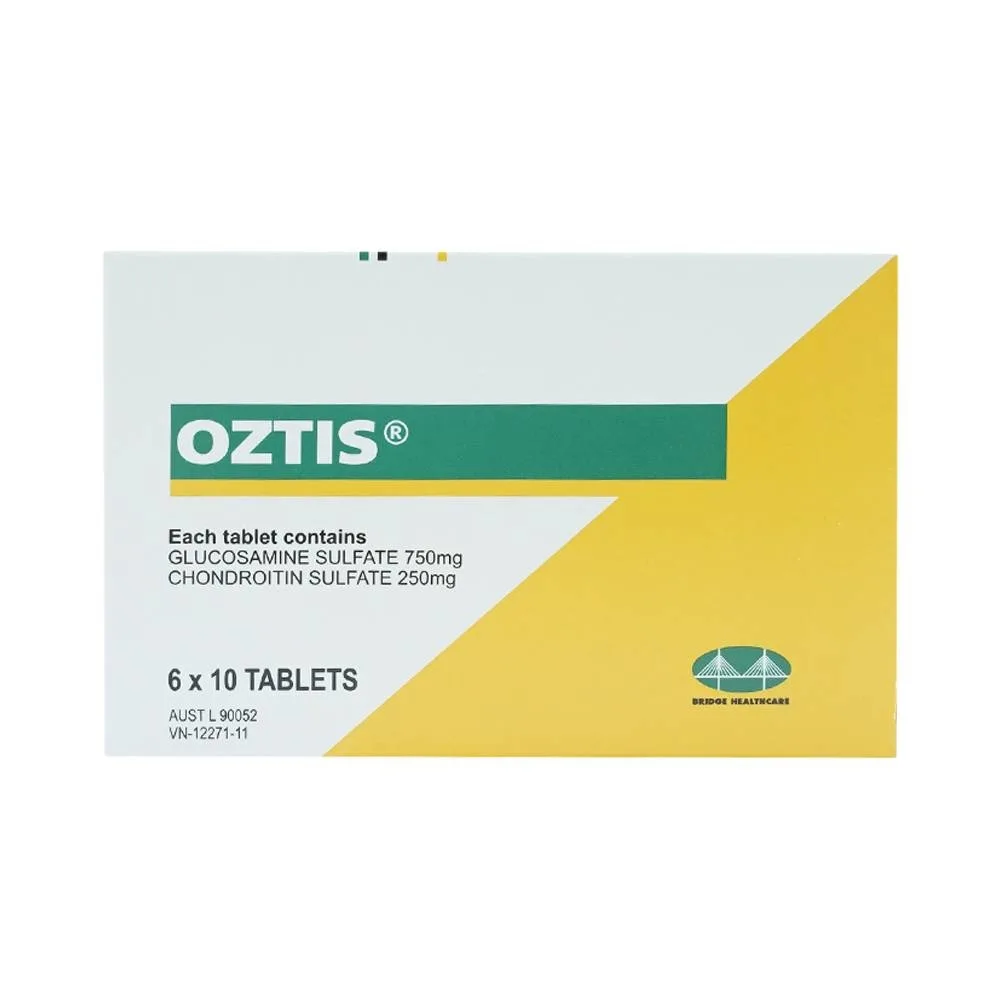 Hình ảnh Thuốc Oztis Bridge Healthcare giảm triệu chứng của viêm khớp gối nhẹ và trung bình (6 vỉ x 10 viên)