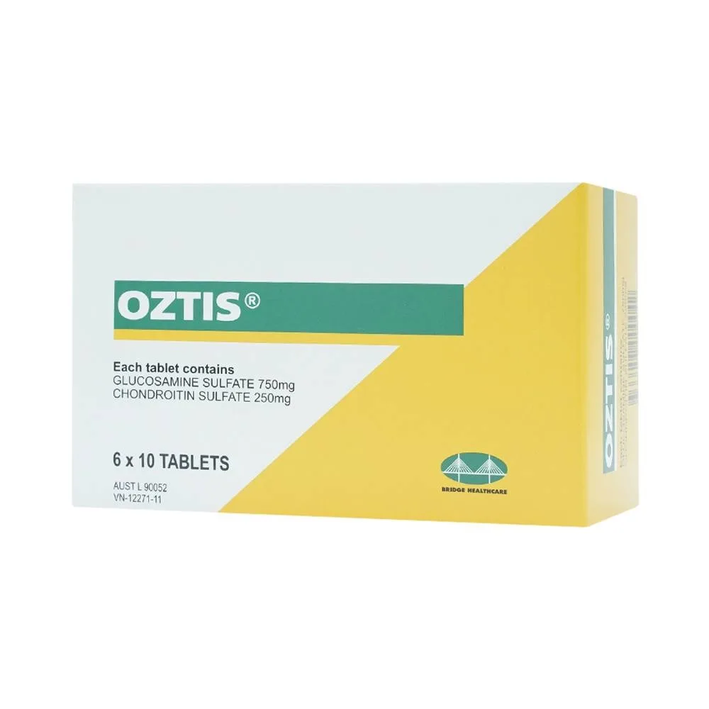 Hình ảnh Thuốc Oztis Bridge Healthcare giảm triệu chứng của viêm khớp gối nhẹ và trung bình (6 vỉ x 10 viên)