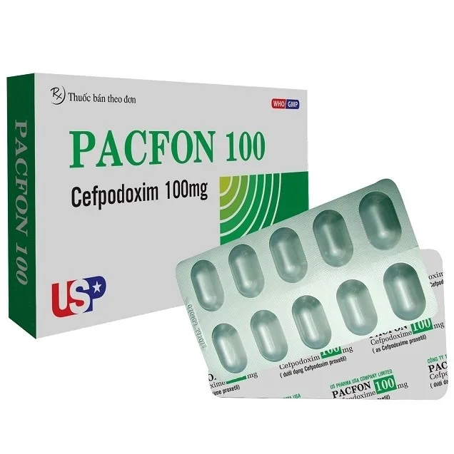 Hình ảnh Viên nén Pacfon 100 USP điều trị bệnh đường hô hấp, viêm phổi cấp (1 vỉ x 10 viên)