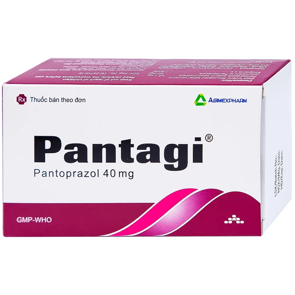 Hình ảnh Viên nén Pantagi 40mg Agimexpharm điều trị loét dạ dày - tá tràng (3 vỉ x 10 viên)