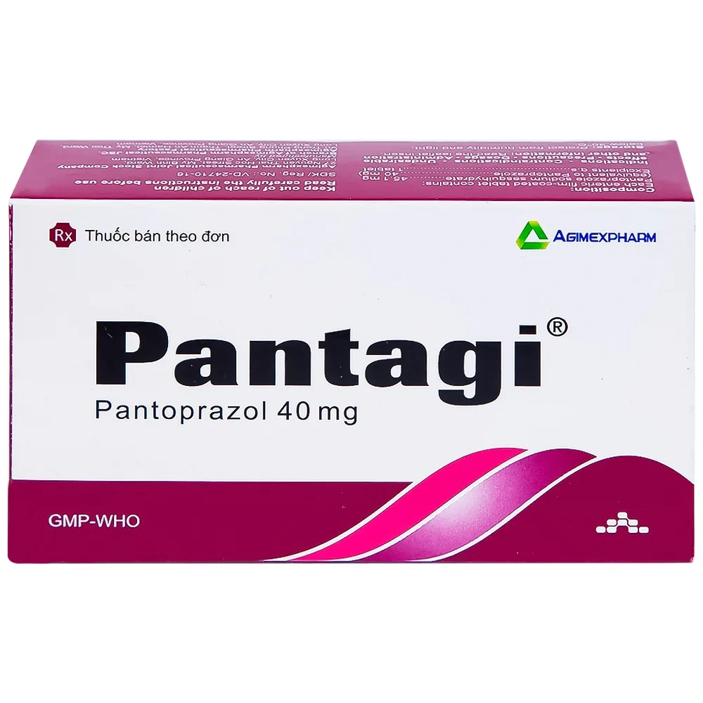 Hình ảnh Viên nén Pantagi 40mg Agimexpharm điều trị loét dạ dày - tá tràng (3 vỉ x 10 viên)