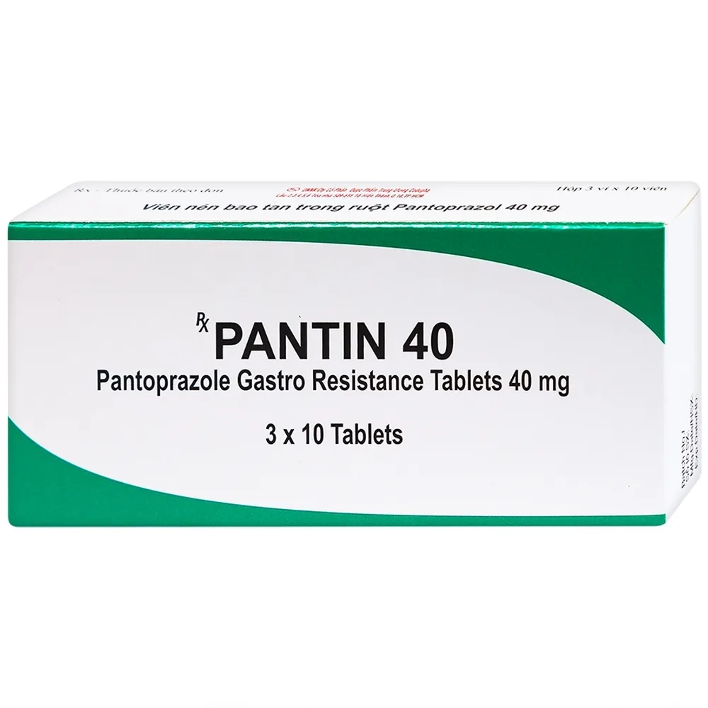 Hình ảnh Viên nén Pantin 40 Hetero điều trị viêm loét thực quản (3 vỉ x 10 viên)