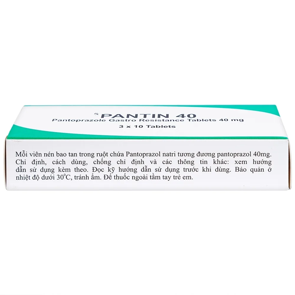 Hình ảnh Viên nén Pantin 40 Hetero điều trị viêm loét thực quản (3 vỉ x 10 viên)
