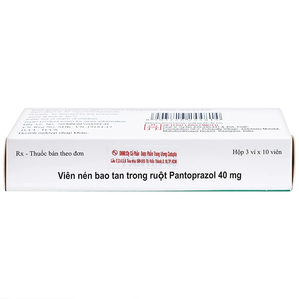 Hình ảnh Viên nén Pantin 40 Hetero điều trị viêm loét thực quản (3 vỉ x 10 viên)