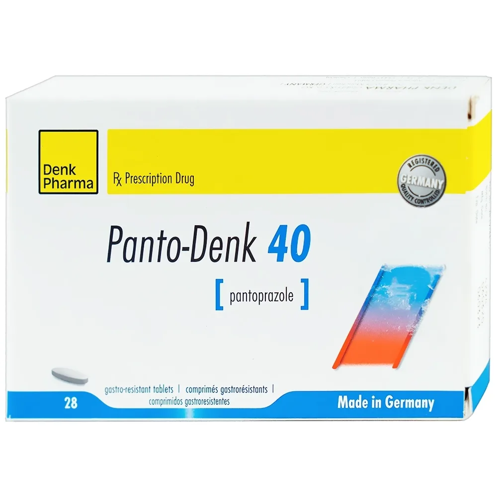 Hình ảnh Viên nén Panto-Denk 40 điều trị loét tá tràng, loét dạ dày (2 vỉ x 14 viên)