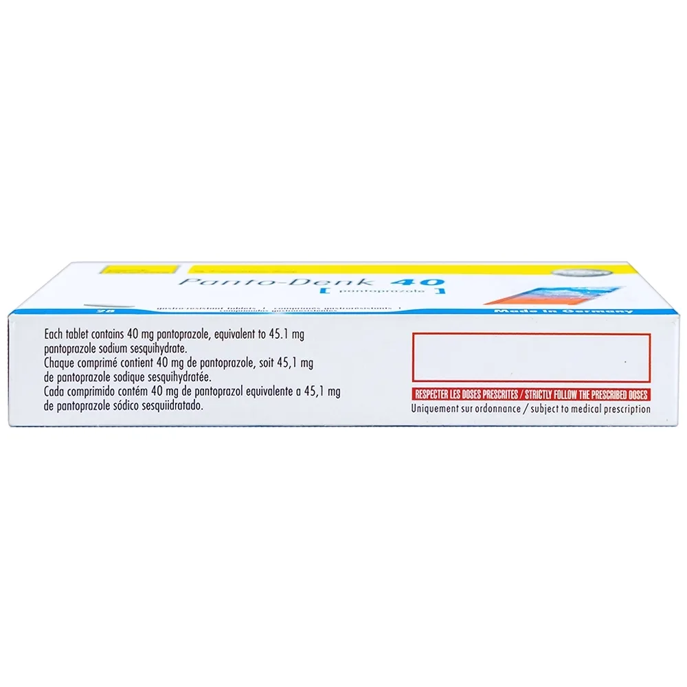 Hình ảnh Viên nén Panto-Denk 40 điều trị loét tá tràng, loét dạ dày (2 vỉ x 14 viên)