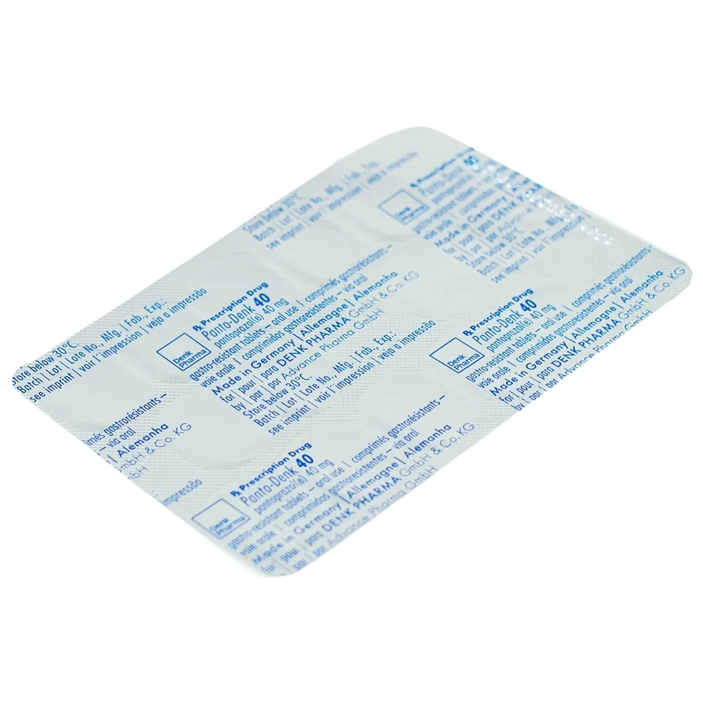 Hình ảnh Viên nén Panto-Denk 40 điều trị loét tá tràng, loét dạ dày (2 vỉ x 14 viên)