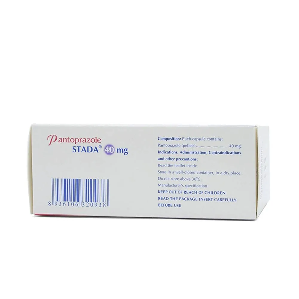 Hình ảnh Viên nang cứng Pantoprazole Stada 40mg điều trị trào ngược dạ dày thực quản (4 vỉ x 7 viên)
