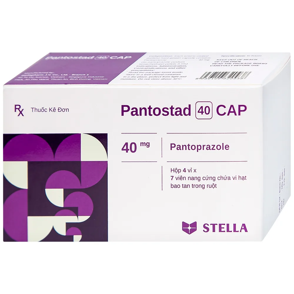 Hình ảnh Thuốc Pantostad 40 CAP Stella điều trị viêm thực quản (4 vỉ x 7 viên)