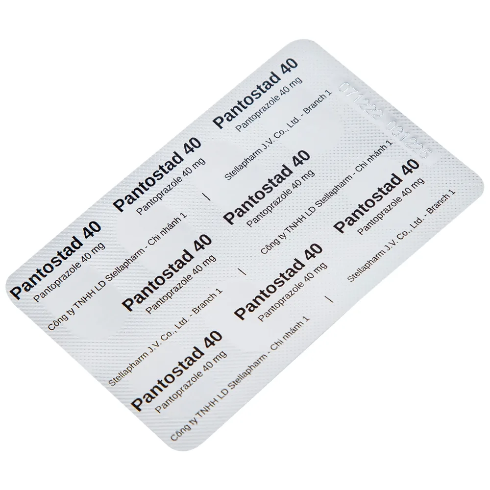 Hình ảnh Viên nén Pantostad 40 Stella điều trị trào ngược dạ dày thực quản (4 vỉ x 7 viên)