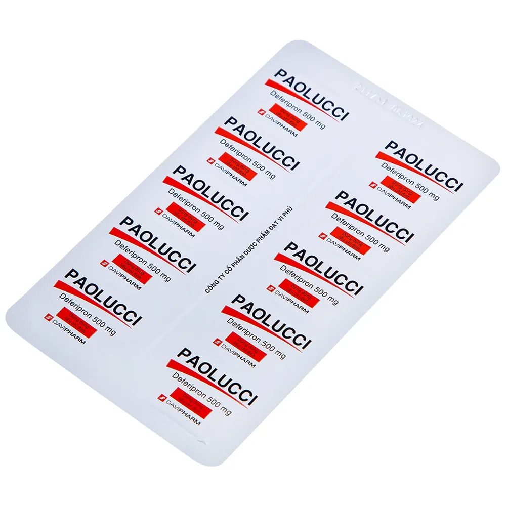 Hình ảnh Thuốc Paolucci DaViPharm điều trị dư thừa sắt trong cơ thể (3 vỉ x 10 viên)