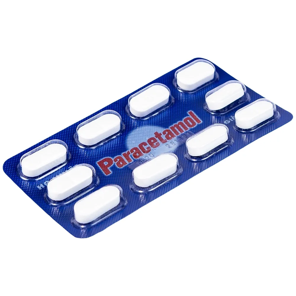 Hình ảnh Thuốc Paracetamol 500mg Quapharco giảm đau nửa đầu, cảm lạnh, cảm cúm, đau họng (10 vỉ x 10 viên)