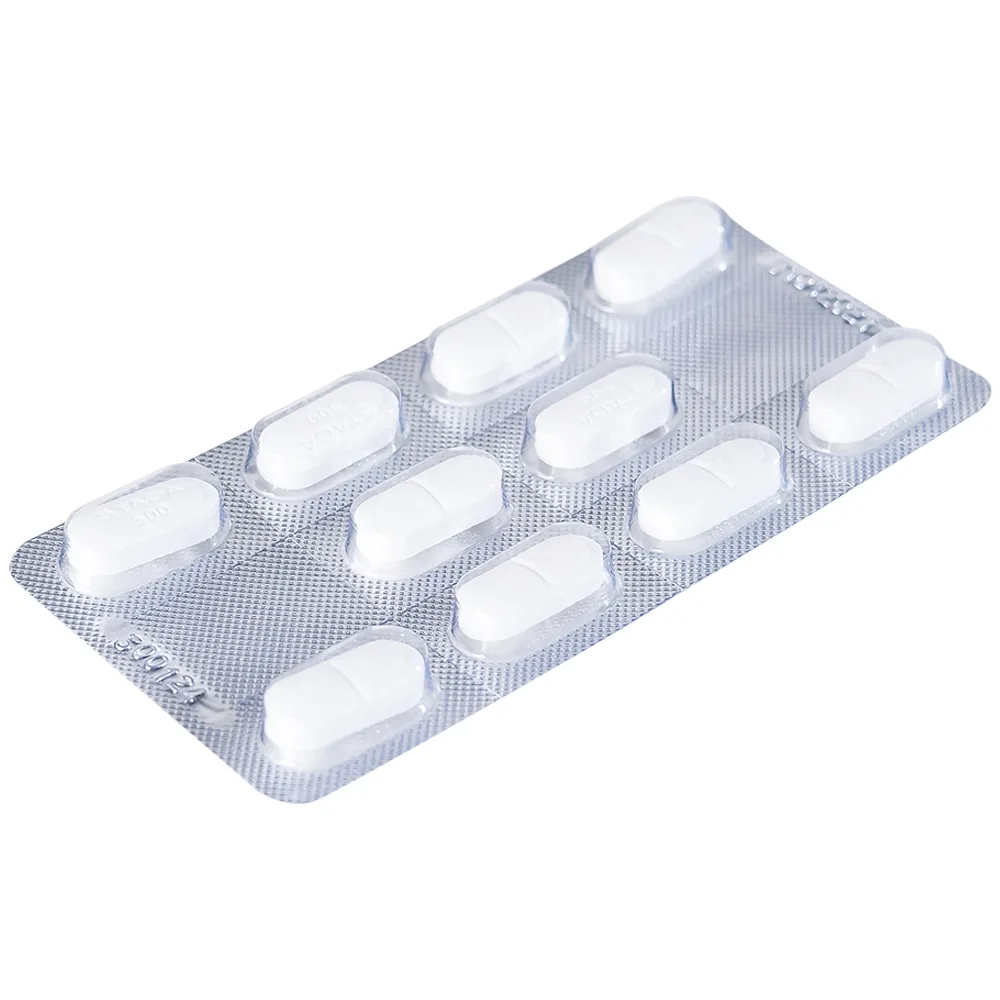 Hình ảnh Viên nén Paracetamol Stada 500mg điều trị các cơn đau đầu, đau thần kinh, đau răng (10 vỉ x 10 viên)