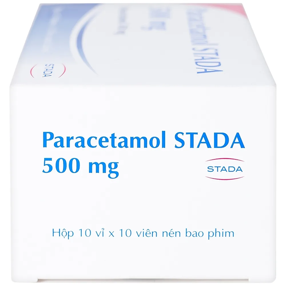 Hình ảnh Viên nén Paracetamol Stada 500mg điều trị các cơn đau đầu, đau thần kinh, đau răng (10 vỉ x 10 viên)