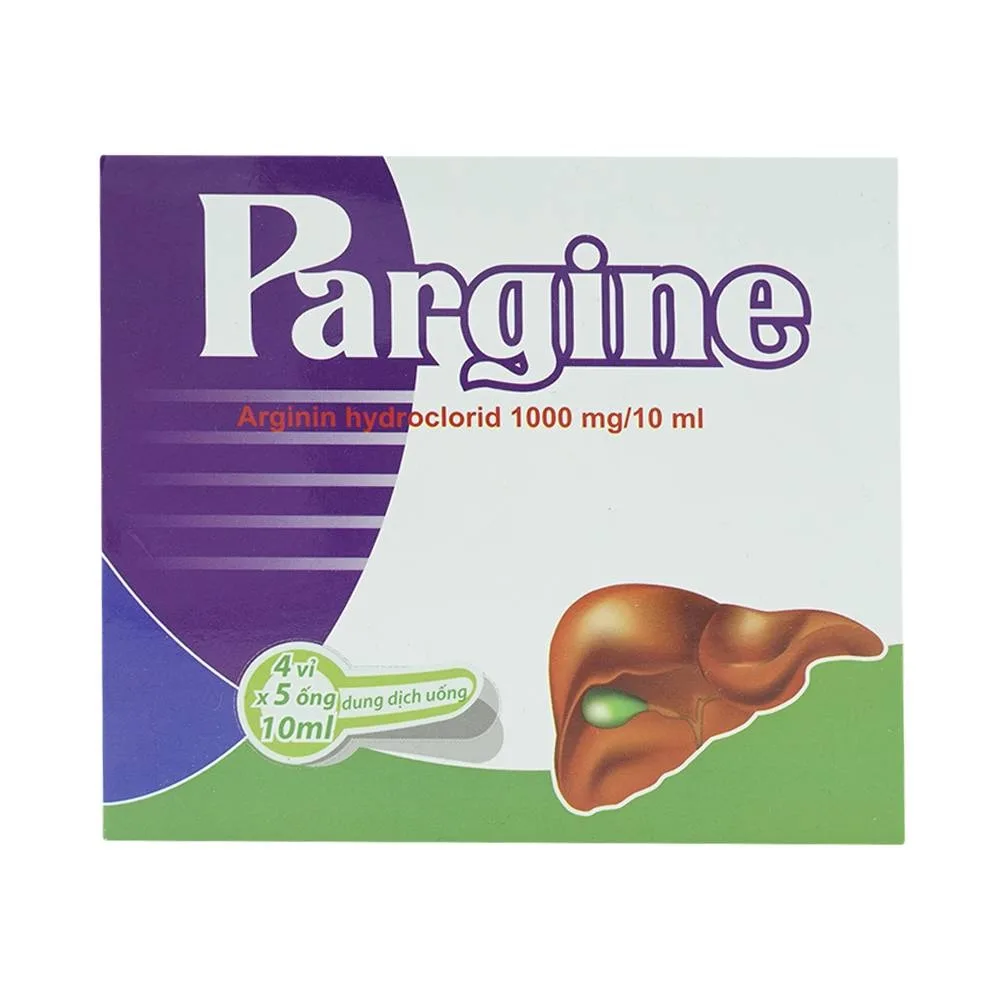 Hình ảnh Dung dịch uống Pargine 1000mg/10ml CPC1 Hà Nội điều trị tăng amoniac máu (4 vỉ x 5 ống x 10ml)
